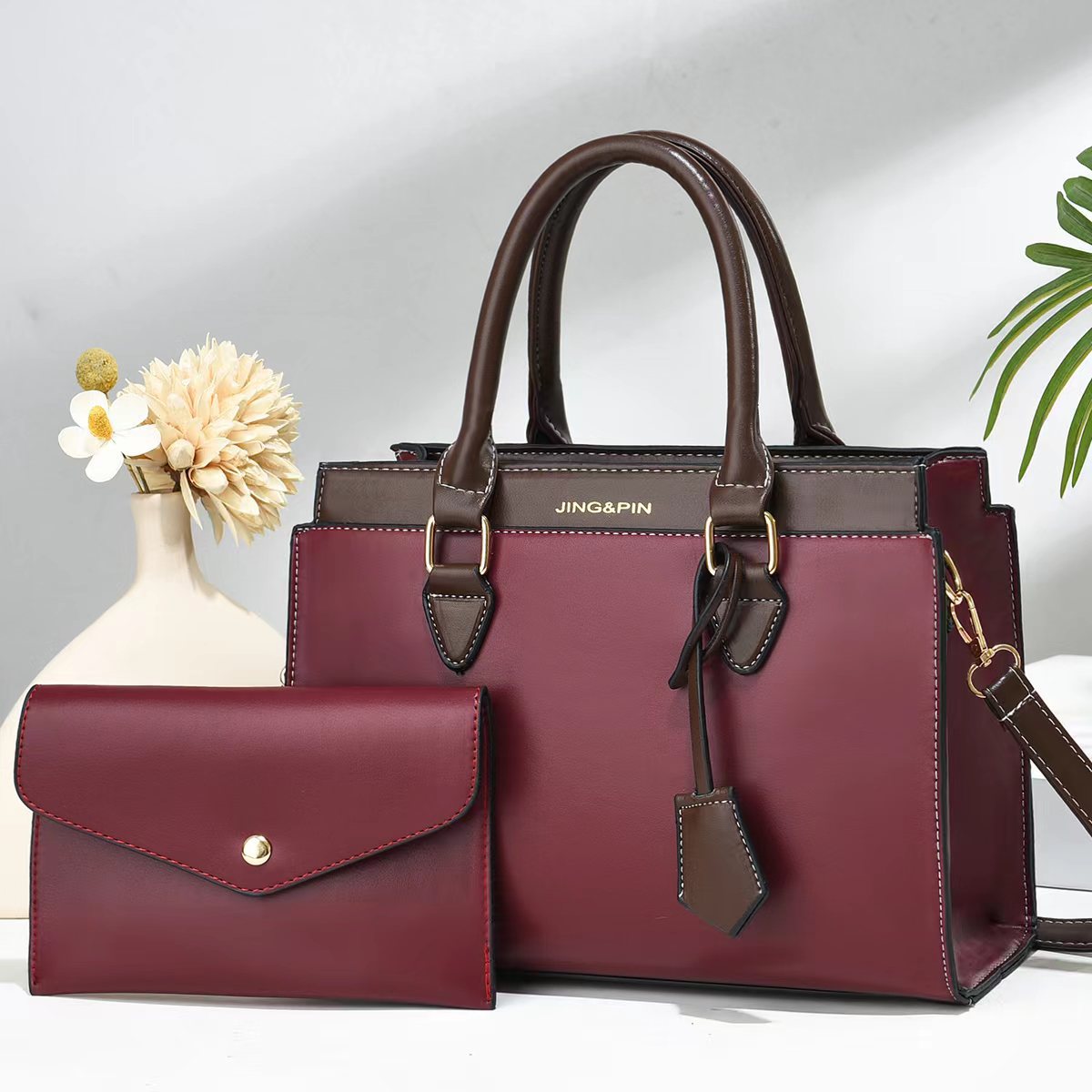Wholesale PU Pure Color Mother Bag